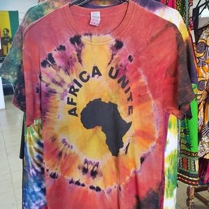 Tie Dye "Africa Unite" Tee Shirt